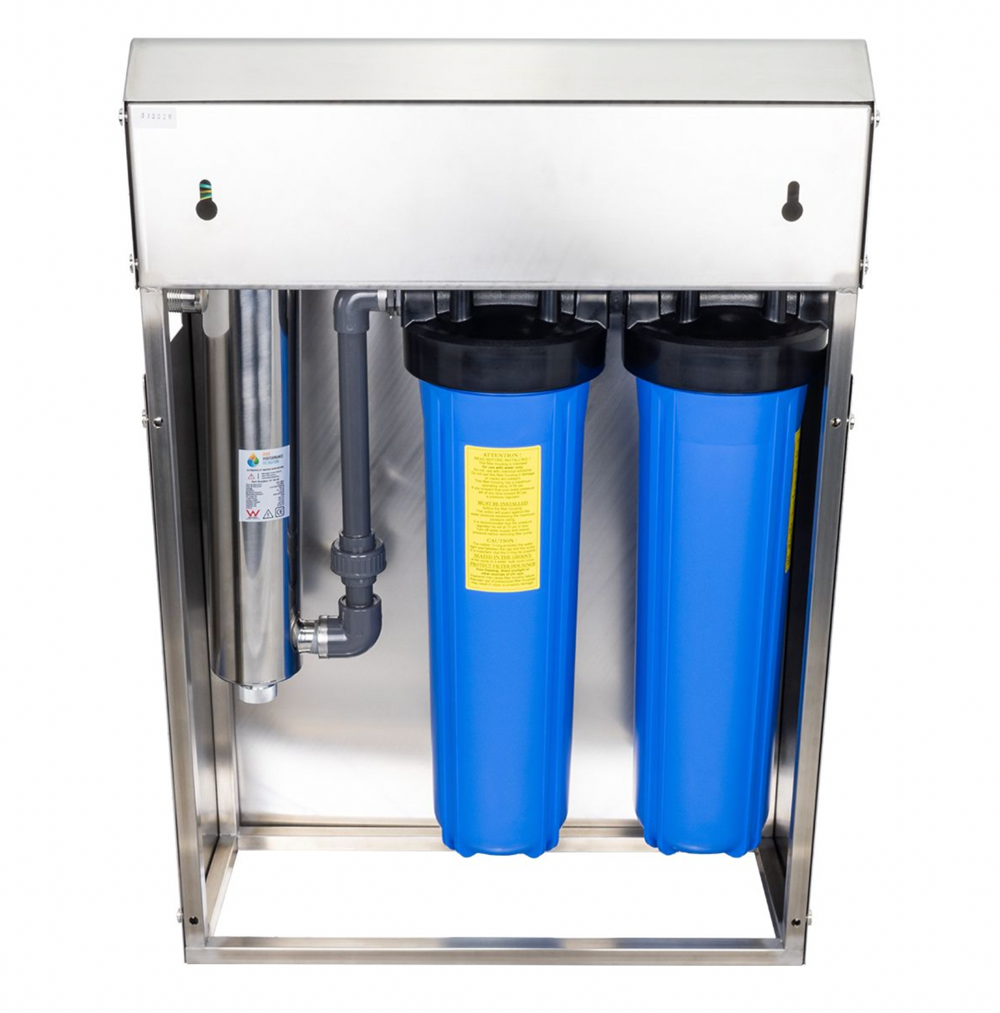 Stainless Steel Whole House Rainwater UV Water Filtration System - Filters Included