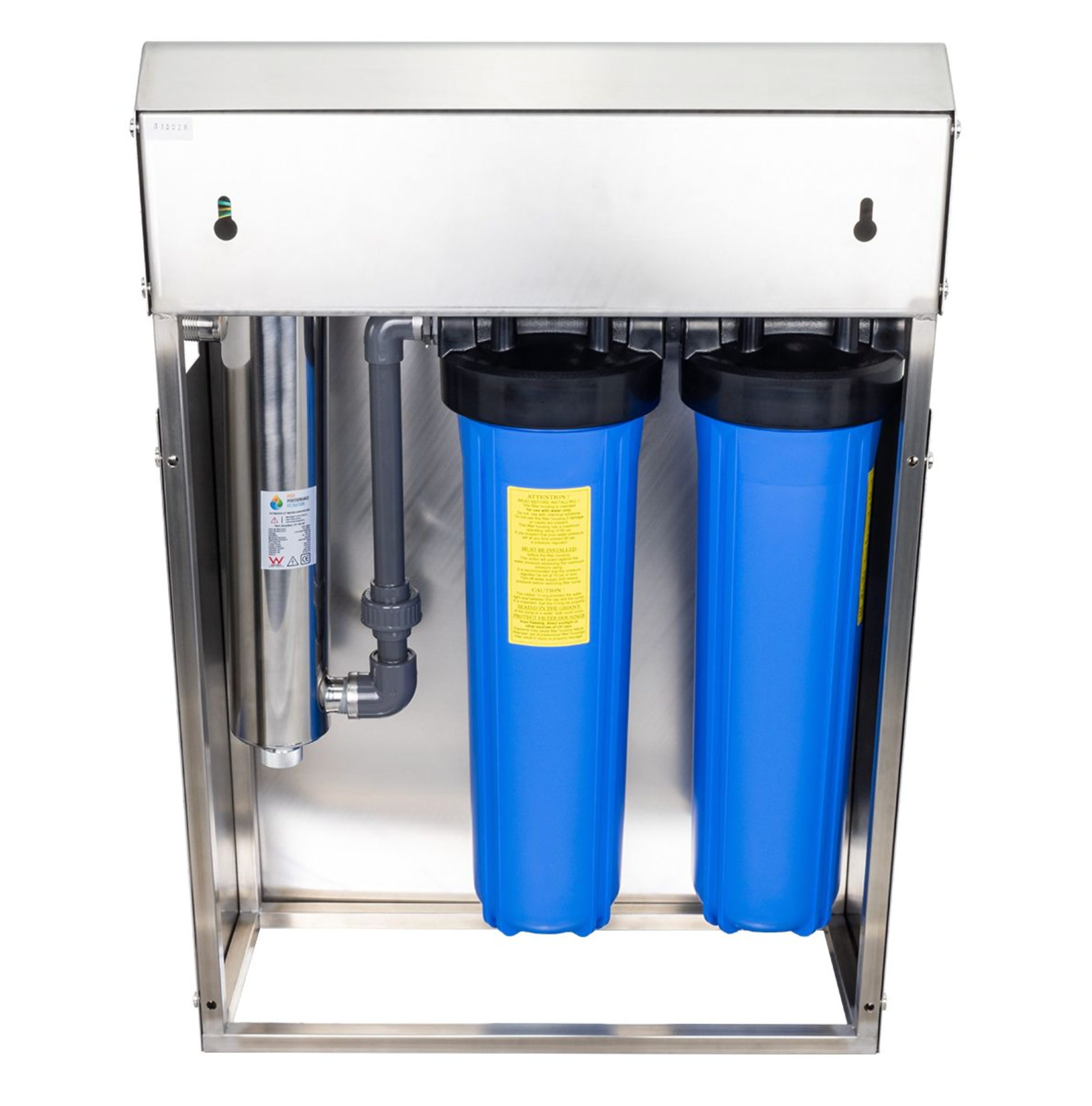 Stainless Steel Whole House Rainwater UV Water Filtration System - Filters Included