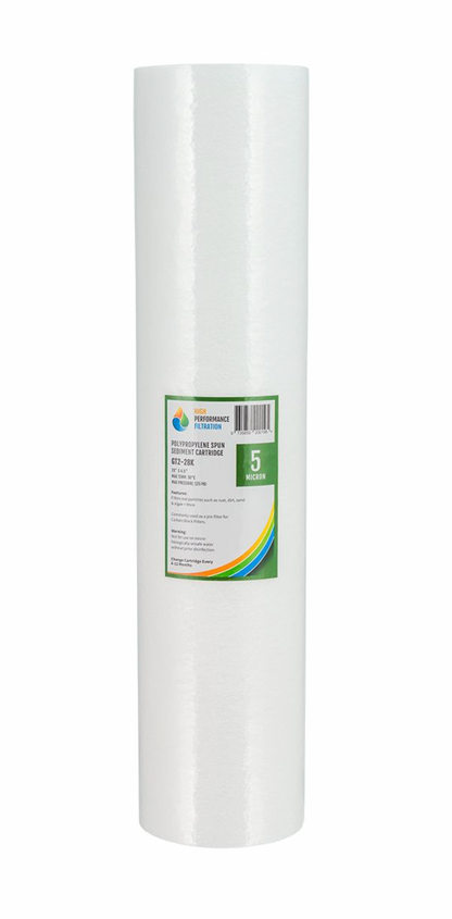 5 MICRON POLY SPUN DIRT SEDIMENT WATER FILTER 20" X 4.5"