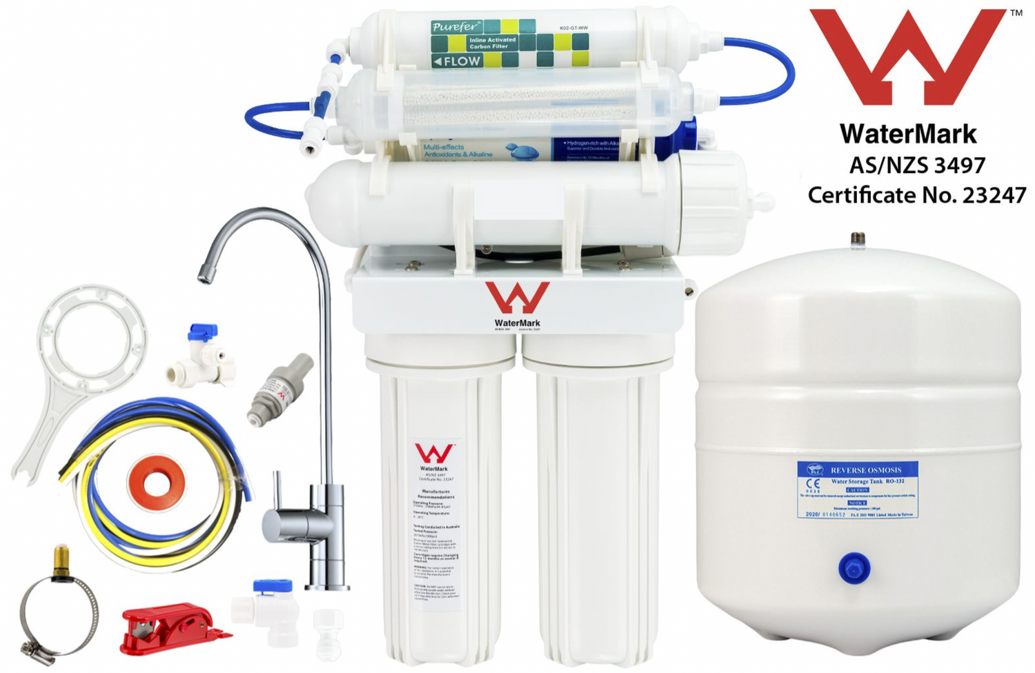 The Original 7 Stage High Alkaline Magnesium & Hydrogen-rich Undersink Reverse Osmosis Water Filter System