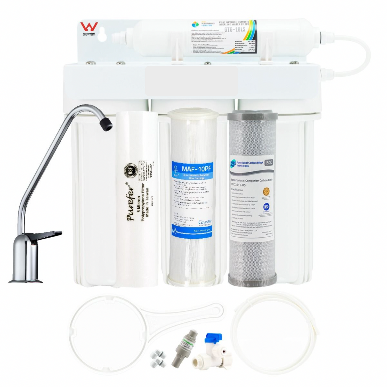 Triple Ph Neutral + 0.1 Micron Ultra Fine Cyst Parasite + Bacteria Reduction Undersink Water Filter