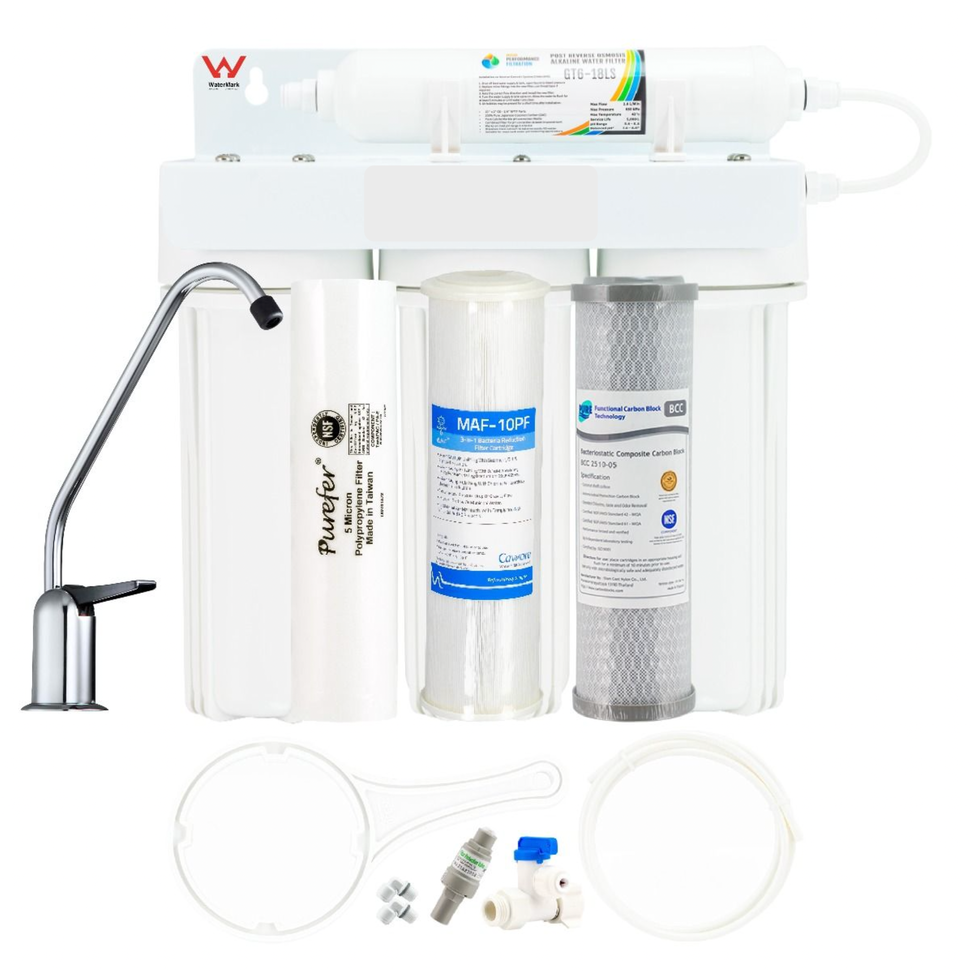 Triple Ph Neutral + 0.1 Micron Ultra Fine Cyst Parasite + Bacteria Reduction Undersink Water Filter